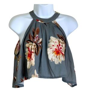 Stella Laguna Beach cropped halter top sz med